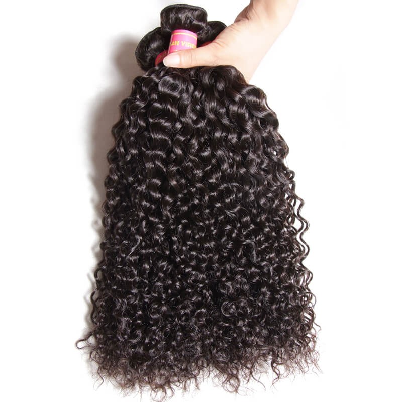 Idolra Unprocessed Virgin Indian Curly Hair Weave 3 Bundles Real Indian Remy Human Hair Deals